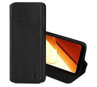 32ndShop 32nd Classic Series 2.0 - Funda Tipo Libro de Piel Real para Samsung Galaxy S23 FE, Carcasa de Cuero con Bloqueo RFID Ranura Tarjetas, Cierre Magnetico y Soporte Integrado - Negro