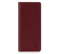 32ndShop 32nd Classic Series 2.0 - Funda Tipo Libro de Piel Real para Sony Xperia L4, Carcasa de Cuero Premium diseñada con Cartera, Cierre Magnetico y Soporte Integrado - Borgoña