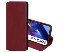 32ndShop 32nd Classic Series 2.0 - Funda Tipo Libro de Piel Real para Xiaomi Poco F4 GT, Carcasa de Cuero Premium diseñada con Cartera, Cierre Magnetico y Soporte Integrado - Borgoña