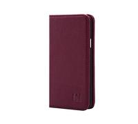 32ndShop 32nd Classic Series - Funda Tipo Libro de Piel Real para Samsung Galaxy S6, Carcasa de Cuero Premium diseñada con Cartera, Cierre Magnetico y Soporte Integrado - Borgoña