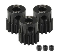 32P 14T Pinion Gear 5mm Bore Hardened Steel, RC Motor Gear for Car Truck Buggies, 32 Pitch Gear for 1/8 1/10 Scale RC Brushless Motor for Traxxas Maxx for NEMA for Arrma 3S/4S/6S High Speed Upgrade