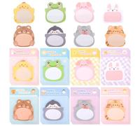 32pcs Animal Notas Adhesivas Set, Autoadhesivas Sticky Notes Bonitos Artículos de Papelería, Dibujos Animados Nota Adhesiva Bloc de Notas Autoadhesivas para Casa Oficina Escuela (8 Estilos)