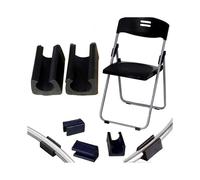 32pcs Chair Foot Glider Tube End Cap Buffer Cap Stopper Furniture Floor Protector U Shape Plastic Chair Caps (14mm,Black)