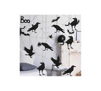 32pcs Hanging Swirl Halloween Party Streamers Foil Ceiling Spiral Halloween Witch Pumpkin Ghost Cutouts Suit A