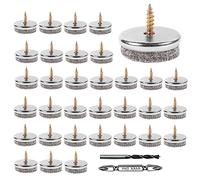 32Pcs Topes Patas Sillas Ø28mm Almohadilla de Fieltro para sillas Redondo Clavo de Almohadilla de Mueble Protector Patas Sillas con Tornillos Silla Fieltro Patas para Muebles de Madera Patas de Silla