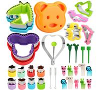 32Piezas Cortador y Sellador de Sándwiches, Cortadores de Galletas Sándwich, Forma de Mermaid Unicorn Dinosaur Crab Cortador de Frutas Verduras para Niños, Moldes Galletas para Cookie, Fondant