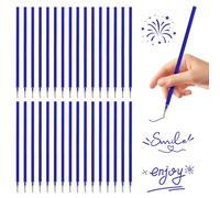 32x Recambios Boligrafos Borrables,Compatibles con Legami, Punta de 0,7mm,Altura 13cm,Bolígrafo Roller Borrable,Tinta Termosensible,Recambio Reemplazable, Azul