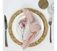 32x32cm 50 Uds. Servilleta de algodón de Gasa Retro Verde Salvia Toalla de té decoración de Mesa de Navidad para Fiesta de Boda servilletas de Rebabas