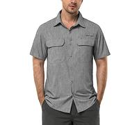 33,000ft Camisa de Manga Corta para Hombre UPF50+ Protección UV Camisa de Exterior Secado Rápido Camisa de Ocio Camisa Funcional Camisa de Senderismo para Pesca Safari Viajes Golf, XXL