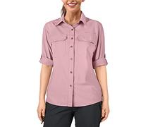 33,000ft Camisa para mujer UPF50+ con protección UV, de secado rápido, para tiempo libre, manga larga, para senderismo, pesca, safari, viajes, golf, Rosa., XS