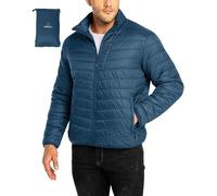 33,000ft Chaqueta acolchada para hombre Chaqueta ligera de transición Chaqueta de invierno para hombre Forrada con bolsillos Plegable para Chaqueta puffer ligera Ceramic Blue S