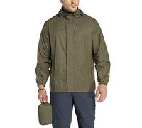 33,000ft Chaqueta de lluvia plegable para hombre ligera e impermeable con capucha plegable, Verde, XL