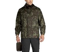 33,000ft Chaqueta impermeable para hombre, ligera, plegable, con capucha, para bicicleta, cazalluvias, chaqueta de viento, para camping, al aire libre, camuflaje, XL