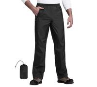 33,000ft Pantalones de lluvia plegables para hombre, impermeables, ligeros, resistentes al viento, reflectantes, para senderismo, golf, pesca al aire libre, Negro , S / 30L