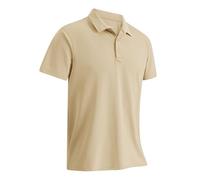 33,000ft Polo de golf para hombre, UPF50+, protección solar, verano, manga corta, de secado rápido, camiseta deportiva para exteriores, monocolor, para hombres, golf, tenis, Beige (nailon elastano), S