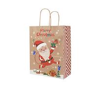 33/27/21 cm Bolsas de Regalo de Papel de Navidad Grandes Feliz árbol de Navidad Impreso Año Nuevo Presente Dulces Ropa Bolsas de Embalaje Paper-Q03,21x15x8cm 5pcs,5 Piezas