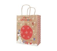 33/27/21cm Bolsas de Regalo de Papel de Navidad Grandes Feliz árbol de Navidad Impreso Año Nuevo Presente Dulces Ropa Bolsas de Embalaje Paper-Q04,21x15x8cm 5pcs,5 Piezas