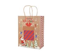 33/27/21cm Bolsas de Regalo de Papel de Navidad Grandes Feliz árbol de Navidad Impreso Año Nuevo Presente Dulces Ropa Bolsas de Embalaje Paper-Q02,21x15x8cm 5pcs,5 Piezas