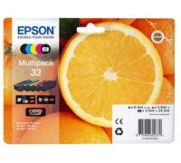 Epson Cartuchos de Tinta Original Multipack Naranjas Claria 33-5 Colores: Cartuchos Negro, Cian, Magenta, Negro Foto, Amarillo: 1 נ6,4 ml, 4 נ4,5 ml