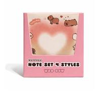 ¡33% DTO! Capybara Note Set 4 Styles Notas de Papel 58.3 gr