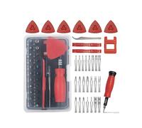 (33 en 1 piccolo rosso) Set di cacciaviti a cricchetto con chiave esagonale magnetica, strumenti per