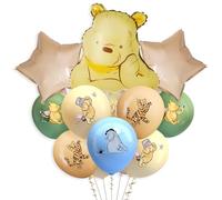 33 globos clásicos de Winnie Bear grandes, 12 pulgadas, neutro, vintage, Pooh, Bear Baby Shower, cumpleaños, revelación de género, kit de globos para niños y niñas
