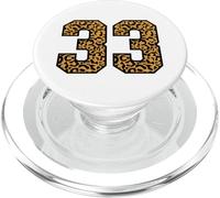 33 Número Leopard Treinta y Tres Equipos Deportivos Varsity Matching PopSockets PopGrip para MagSafe