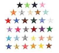 33 parches de estrella bordados con apliques de estrella para diadema, bolsa, decoración, proyectos de manualidades, kit hecho a mano, parche de reparación de ropa