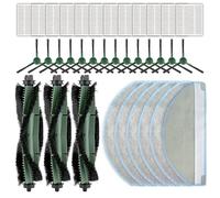 (33 Piezas) 105 Combo Repuestos para iRobot Roomba Combo Essential Robot Y0140 Y0110, Combo 2 Essential Accesorios, 12 Filtros, 12 Cepillos Laterales, 6 Almohadillas de Limpieza, 3 Cepillos Giratorios