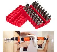 33 piezas de juego brocas Torx Hex Star CRV6150 antimanipulación con portaherramientas magnético para taladros destornilladores portatuercas herramientas manuales y estuche almacenamiento