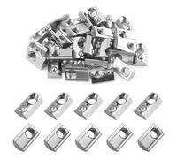 33 piezas de ranuras M8 con bola, tuerca deslizante de acero al carbono con bola de resorte en T para ranura de extrusión de perfil de aluminio, ranura 8 T para perfil de aluminio de 40 series
