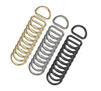 33 unidades Anillo en D semicircular, anillo en D de metal, hebilla en D, hebillas para bolsos, anillos en forma de D, para mochilas, hebillas de cinturón, bolsos, accesorios de manualidades