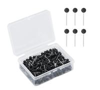 330 clavos para tarjetas, alfileres de cabeza redonda con caja de almacenamiento con cabeza de 1/8 pulgadas para manualidades (negro)