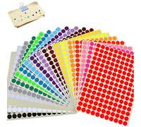 3300 Piezas Colores Surtidos Pegatinas Redondas 10mm Pegatinas Redondo Adhesivos Codificación Redondas Etiquetas para Hogar, Aula, Almacén, Oficina, Pegatinas Redondo Adhesivos