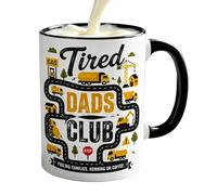 330ml Car And Map Pattern Cup - Dad Coffee Mug - Ceramic Funny Mug | For Women, Adults, Mom, Husband, Dad, Friend, Kids, Birthday