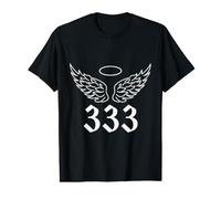 333 Número de ángel, Alas & Halo - Numerología Espiritual Camiseta gráfica económica