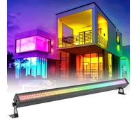 336 Impermeables Wallwasher LED Barra de Luz, 120W RGBW Barra Discoteca Profesional Luces Escenario Iluminación Estroboscopica para DJ Fiestas Casa Exterior