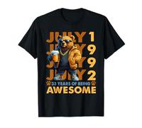 33rd Birthday Bear Legends July 1992 33 Years Old For Mens Camiseta