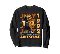 33rd Birthday Bear Legends July 1992 33 Years Old For Mens Sudadera