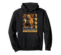 33rd Birthday Bear Legends July 1992 33 Years Old For Mens Sudadera con Capucha