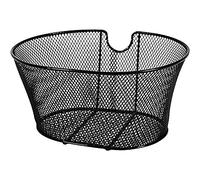 34.54.01 Cesta de bicicleta delantera negra ovalada de malla "Jolly" medidas 38 x 29 x 18 cm, es necesario el portaequipajes
