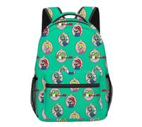 (34) Anime Super Mario Luigi Peach Bowser Koopa Yoshi Cosplay Disfraz Mochila Computadora Mochila Escolar