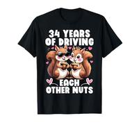 34 años que se conducen el aniversario de la pareja de las Camiseta