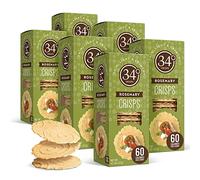 34 Degrees Rosemary Crisps, 4.5 Ounce Boxes (Pack of 6)