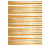 34 Hole Binding Spine Plastic Split Rings | 12mm Diameter Binds 85 Sheets | Detachable Loose Leaf Rings for Office/School/Home | Reusable & Strong, 10 Pack (Naranja)