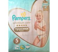 34 PAMPERS PREMIUM CARE PANTS GR. 5, 12-17 kg.