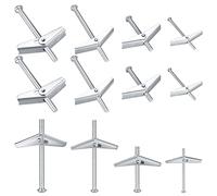 34 Piezas Tacos para Placa de Yeso, M3/M5/M6, Acero al carbono, Ala Primavera Toggle con Máquina Tornillos, Anclaje de Paneles de Pladur Placas Pared