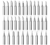 34 puntas de soldador, 900 M-T de cobre de repuesto, punta de soldadura sin plomo, kit de puntas de soldadura de cobre, punta de soldadura de repuesto, puntas universales para soldador, estación de