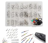 340 unids arnés de cables terminales Kit conectores eléctricos macho y hembra para reparación de cableado de coche con herramienta removedor de pines