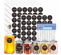 342 etiquetas redondas extraíbles para especias, 304 semillas de hierbas preimpresas, condimentos, salsa, aceite, vinagre, 38 unidades en blanco, impermeables, resistentes al aceite y al desgarro, sin